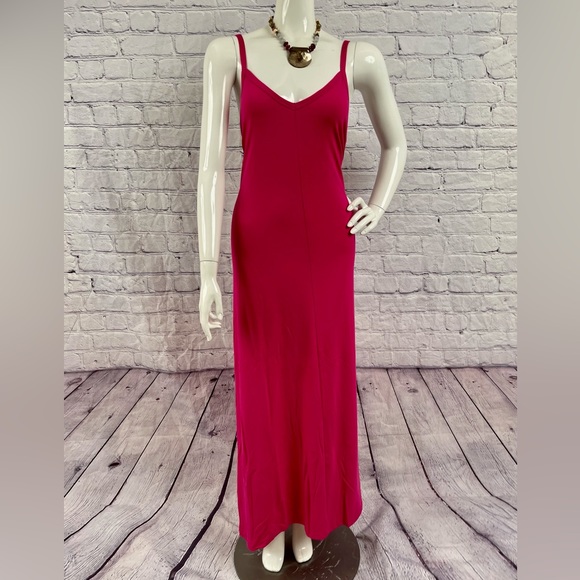 Zenana Outfitters Dresses & Skirts - Brand New V Neck Plus Size Maxi Dress Magenta Size Various
